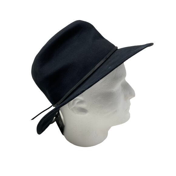 Brixton Womens Size Small Welsey Cotton Fedora Hat Black NEW - Picture 2 of 9